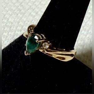 14K Gold Emerald Ring